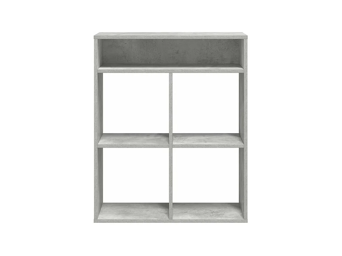 Bibliothèque gris béton 66x31x80 bois d’ingénierie