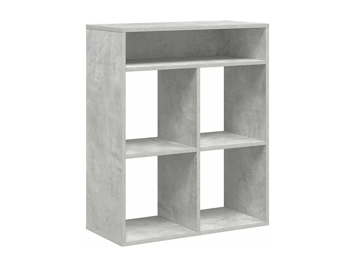 Bibliothèque gris béton 66x31x80 bois d’ingénierie