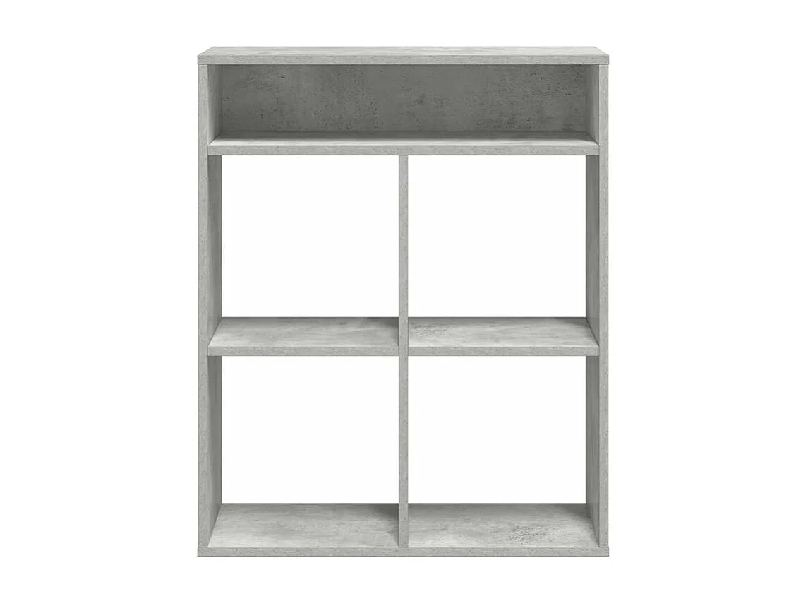 Bibliothèque gris béton 66x31x80 bois d’ingénierie