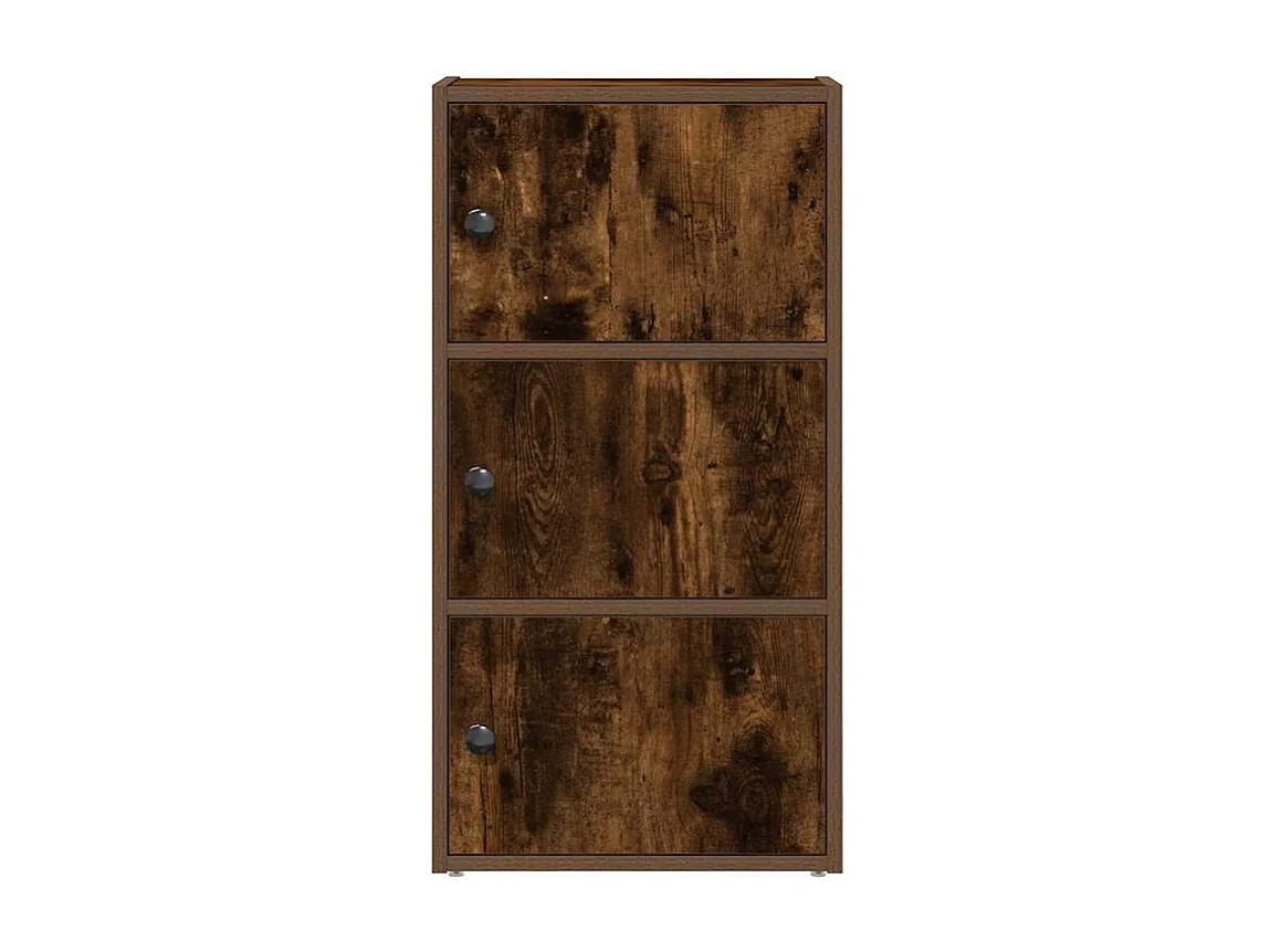 Bibliothèque chêne fumé 40x24x77 bois d'ingénierie