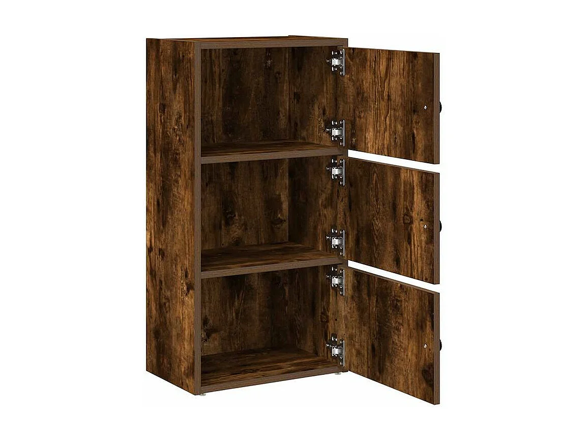 Bibliothèque chêne fumé 40x24x77 bois d'ingénierie