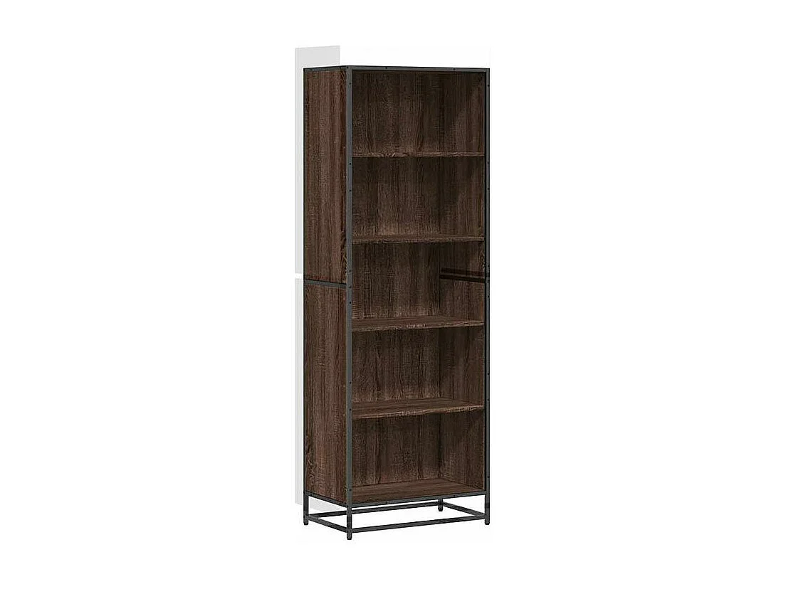 Bibliothèque chêne marron 60x35x170,5 bois d'ingénierie