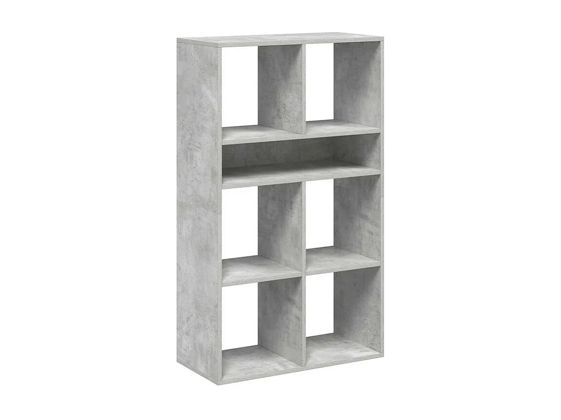 Bibliothèque gris béton 66x31x112 bois d'ingénierie
