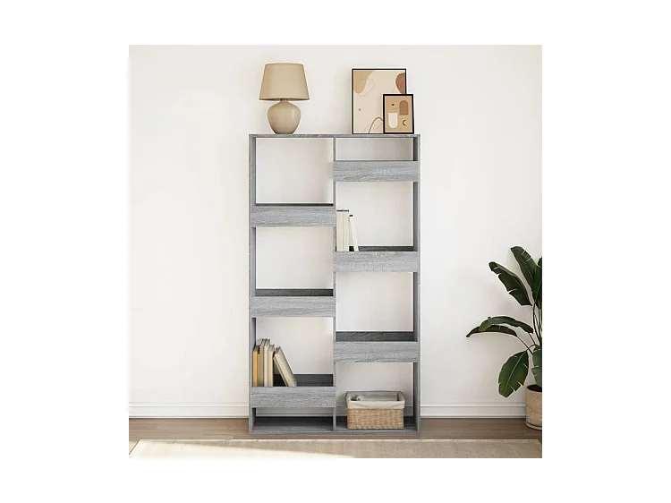 Bibliothèque sonoma gris 100x33x175 bois d'ingénierie