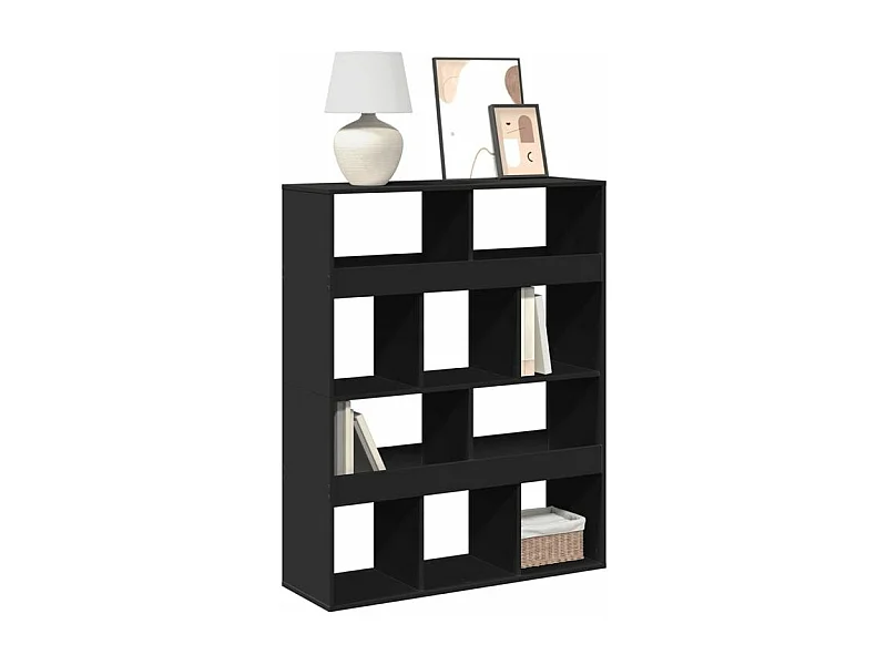 Bibliothèque noir 100x33x125,5 bois d'ingénierie