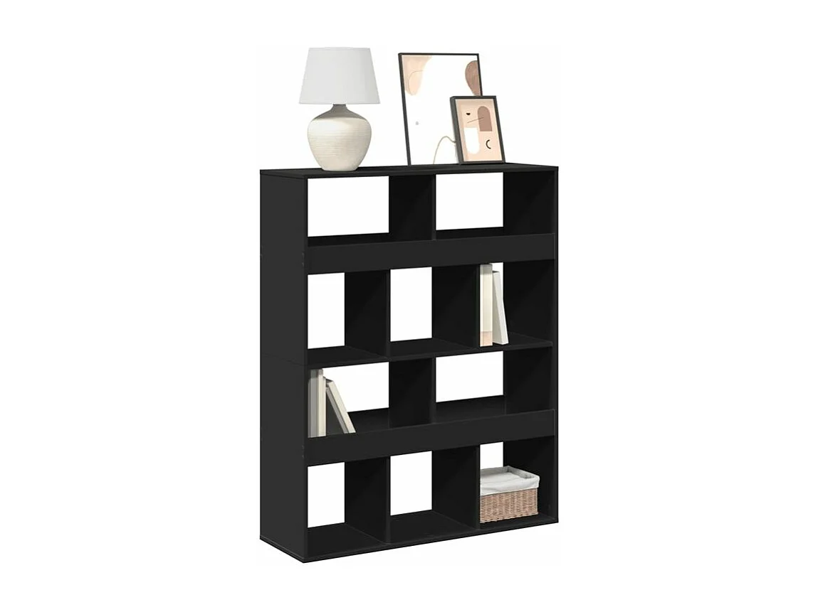 Bibliothèque noir 100x33x125,5 bois d'ingénierie