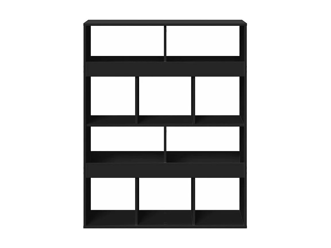 Bibliothèque noir 100x33x125,5 bois d'ingénierie