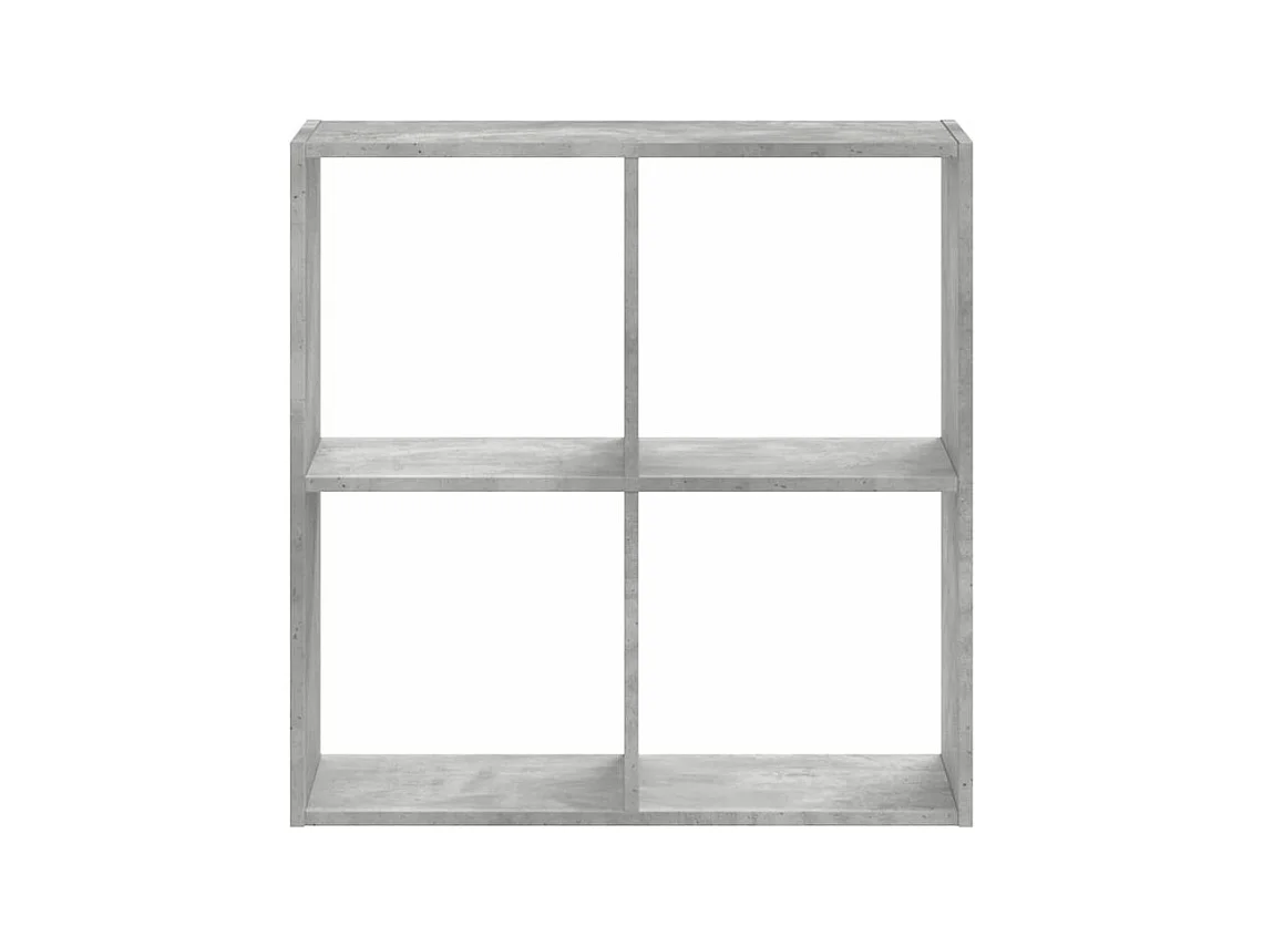 Bibliothèque gris béton 68,5x32x68,5 bois d'ingénierie