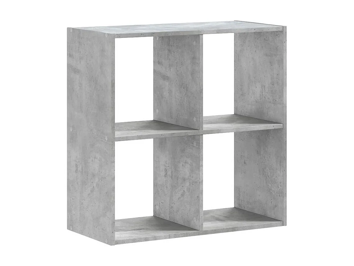 Bibliothèque gris béton 68,5x32x68,5 bois d'ingénierie