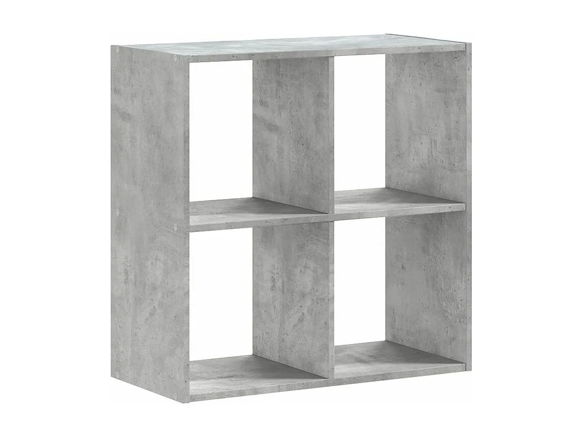 Bibliothèque gris béton 68,5x32x68,5 bois d'ingénierie