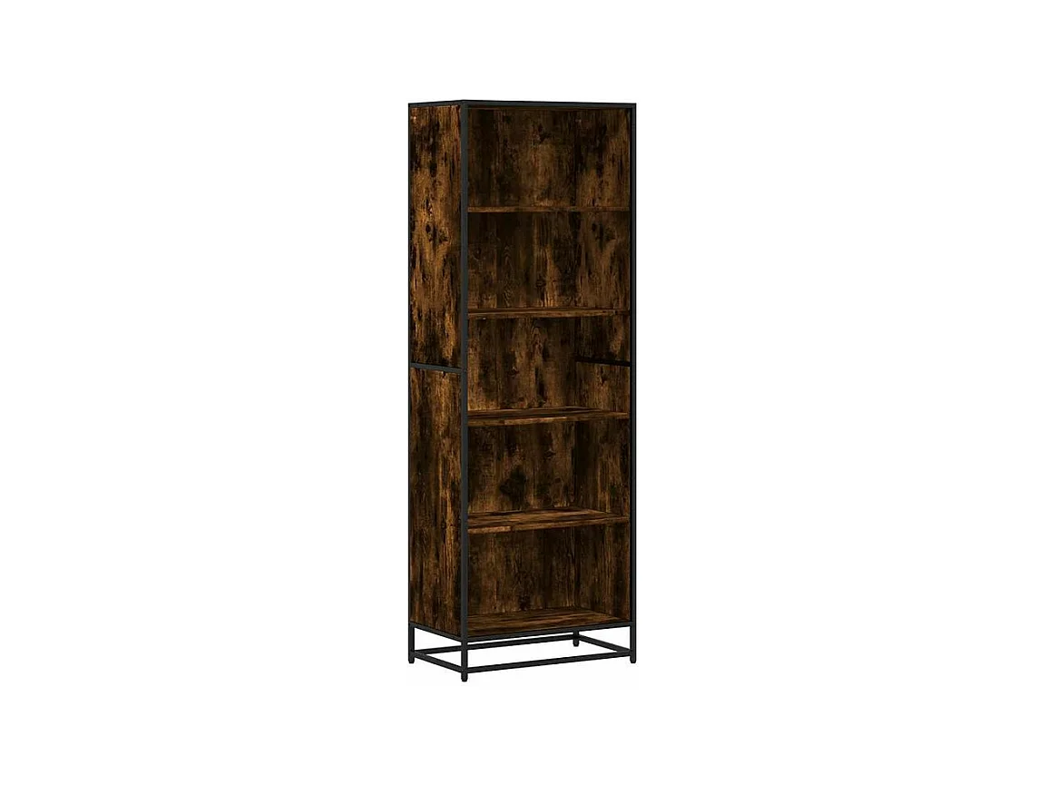 Bibliothèque chêne fumé 60x35x170,5 bois d'ingénierie
