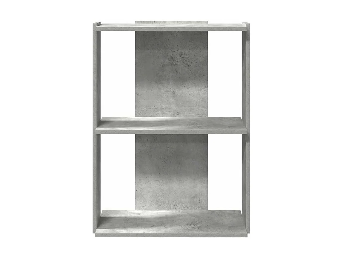 Bibliothèque à 3 niveaux gris béton 60x30x80 bois ingénierie