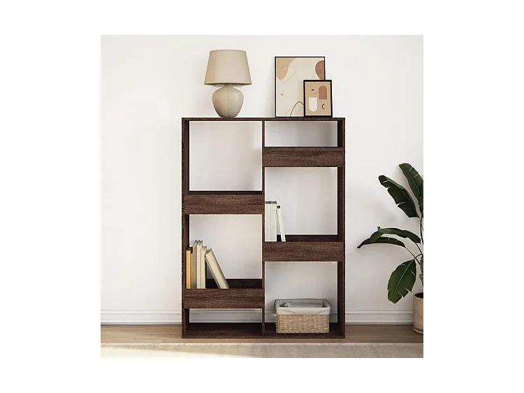 Bibliothèque chêne marron 100x33x135 bois d'ingénierie