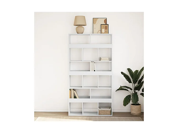 Bibliothèque blanc 100x33x187,5 bois d'ingénierie