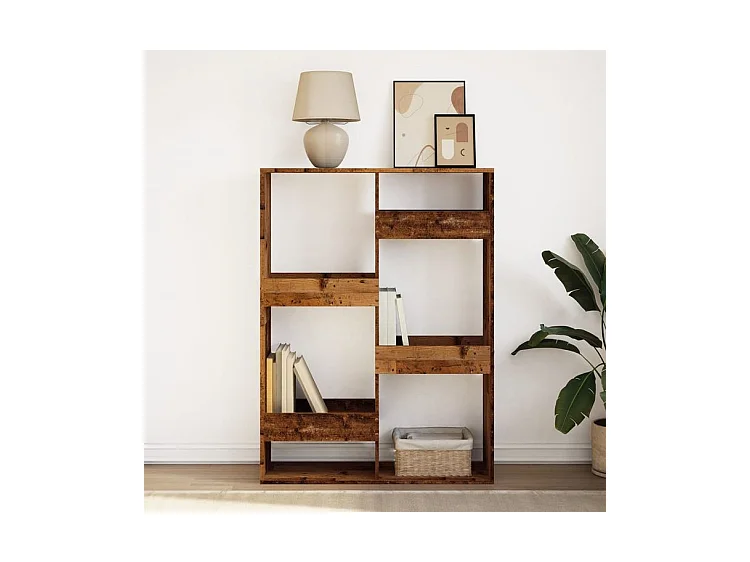 Bibliothèque vieux bois 100x33x135 bois d'ingénierie