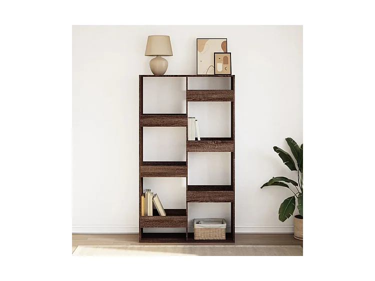 Bibliothèque chêne marron 100x33x175 bois d'ingénierie