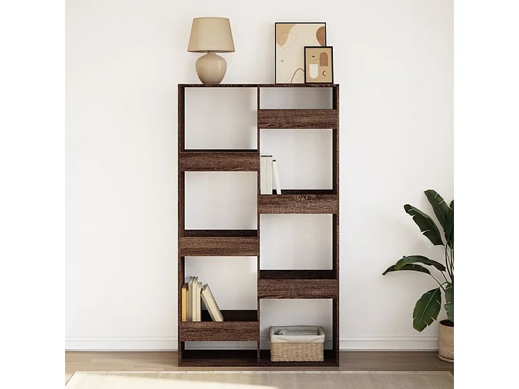 Bibliothèque chêne marron 100x33x175 bois d'ingénierie