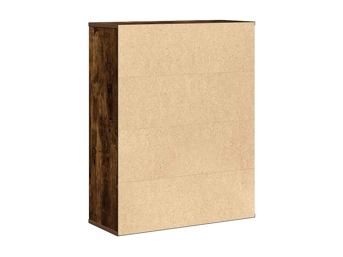 Bibliothèque chêne fumé 60x24x76,5 bois d'ingénierie