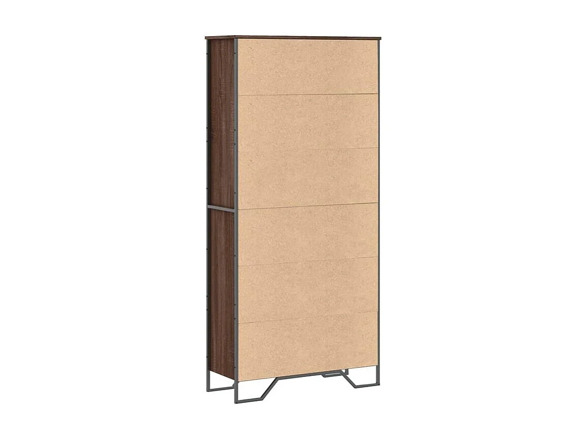 Bibliothèque chêne marron 80x31x169 bois d'ingénierie