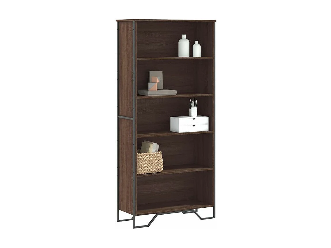 Bibliothèque chêne marron 80x31x169 bois d'ingénierie