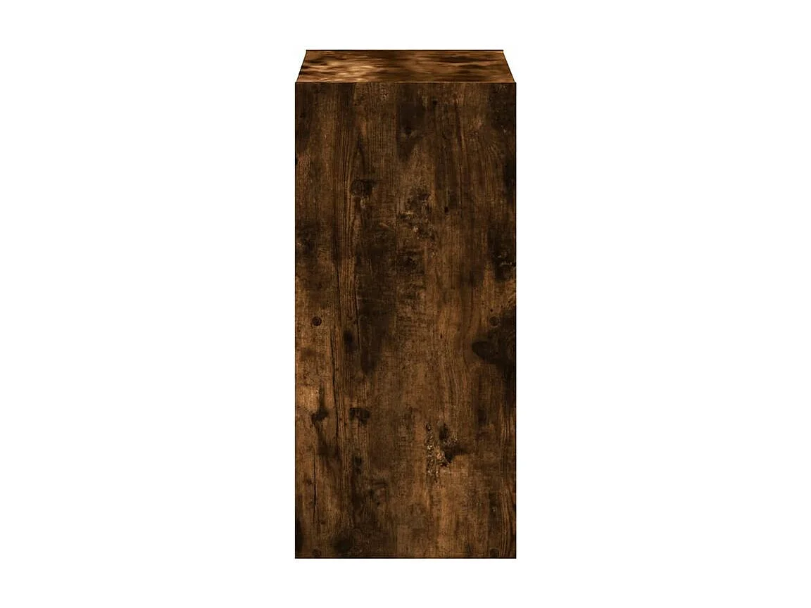 Bibliothèque chêne fumé 68,5x32x68,5 bois d'ingénierie