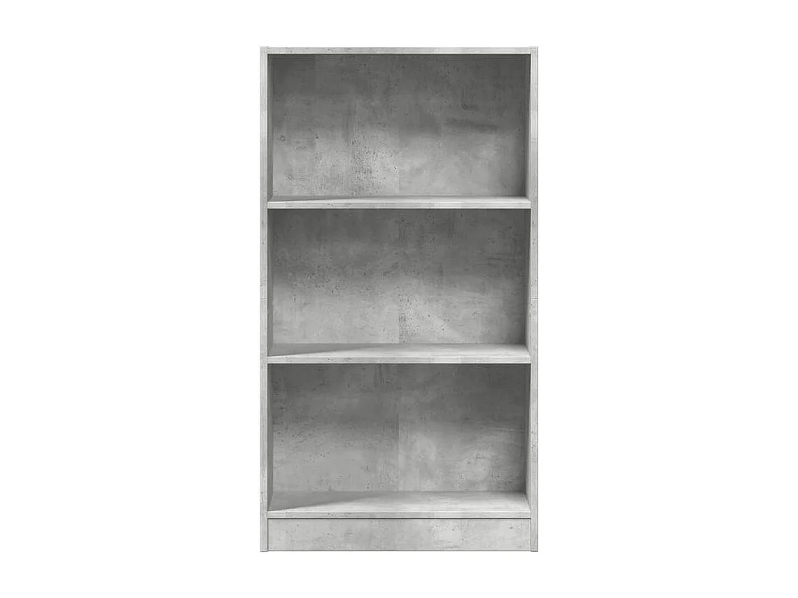 Bibliothèque gris béton 60x24x109 bois d'ingénierie
