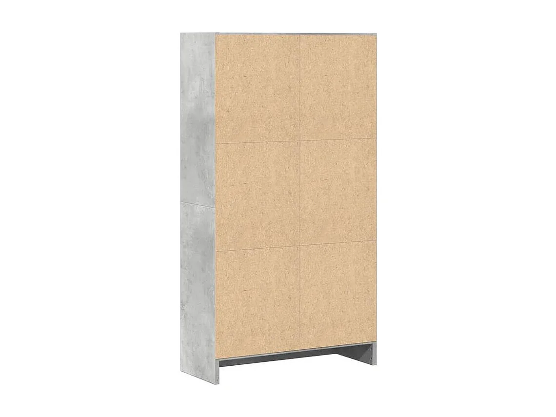 Bibliothèque gris béton 60x24x109 bois d'ingénierie