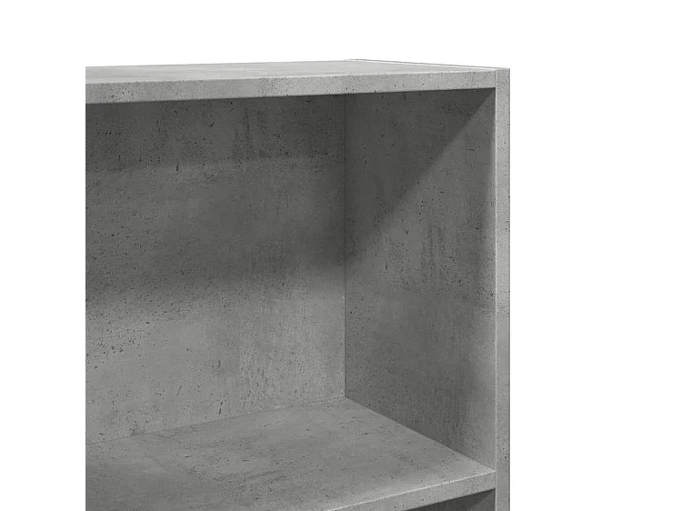 Bibliothèque gris béton 60x24x109 bois d'ingénierie