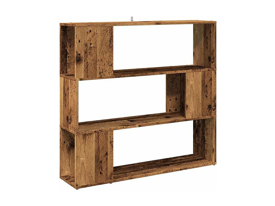 Bibliothèque séparateur en bois Driko 100cm - Simple et moderne-Couleur Marron noisette