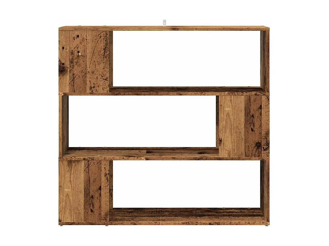 Bibliothèque séparateur en bois Driko 100cm - Simple et moderne-Couleur Marron noisette