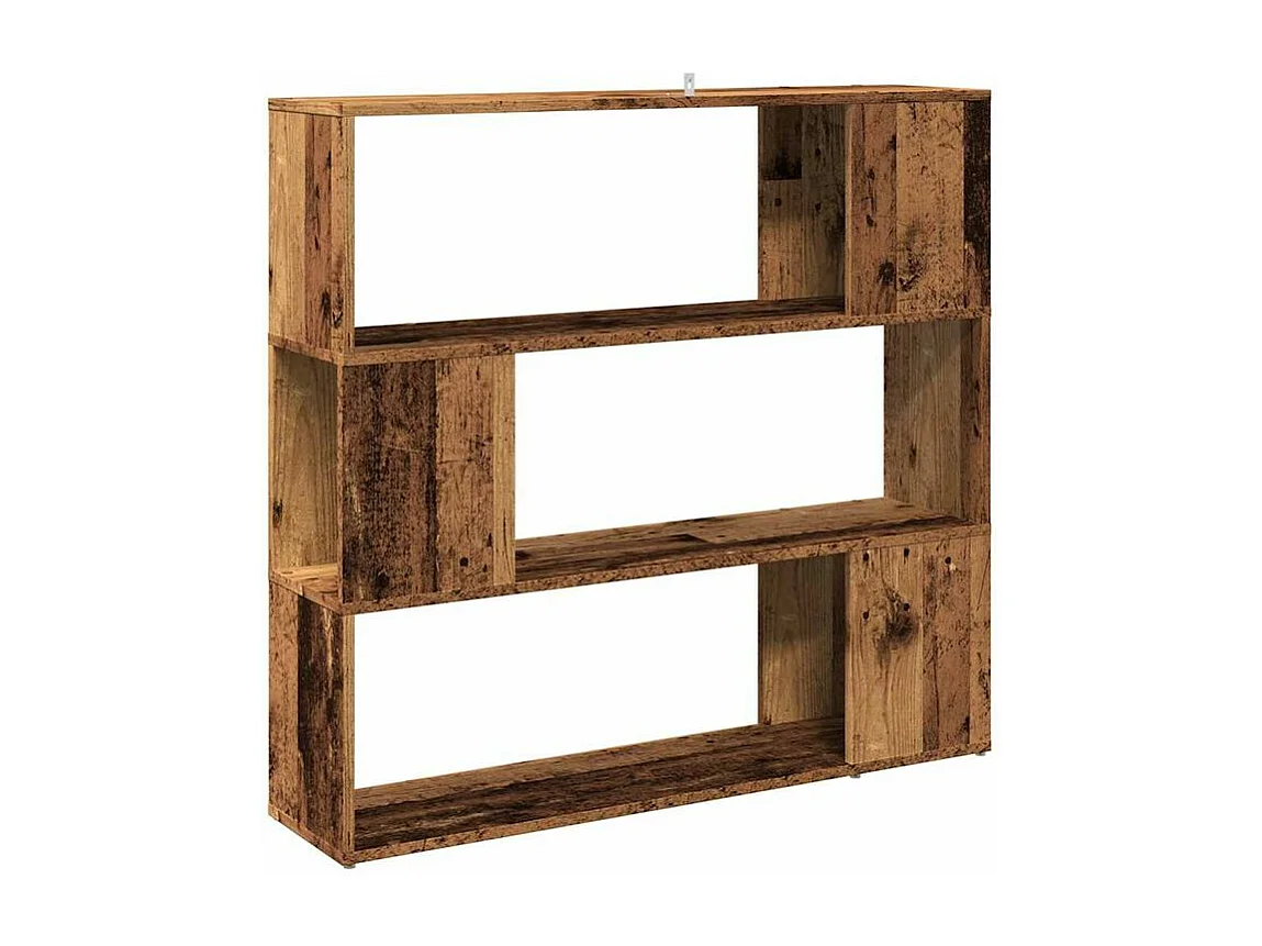 Bibliothèque séparateur en bois Driko 100cm - Simple et moderne-Couleur Marron noisette