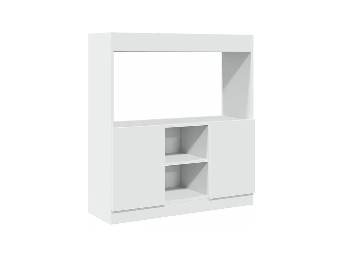 Buffet haut blanc 92x33x100 bois d'ingénierie