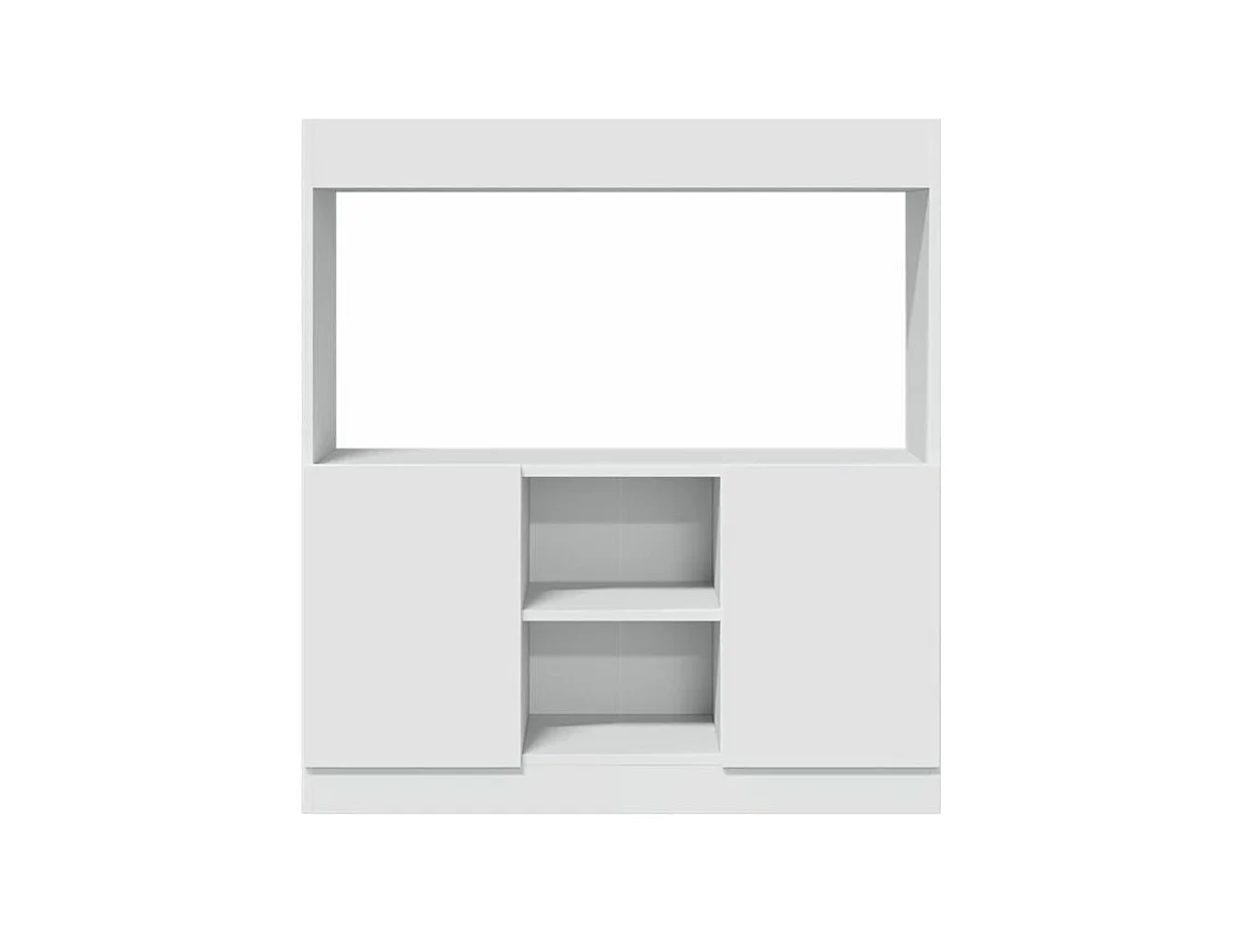 Buffet haut blanc 92x33x100 bois d'ingénierie