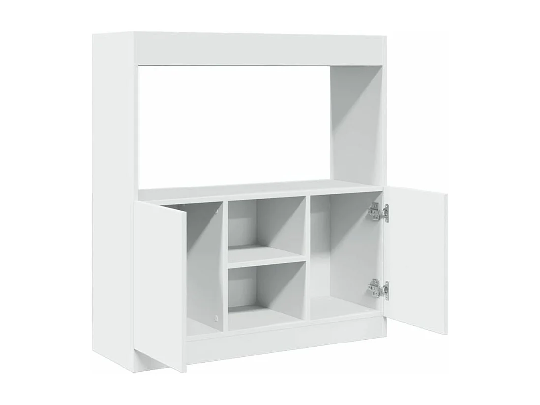 Buffet haut blanc 92x33x100 bois d'ingénierie