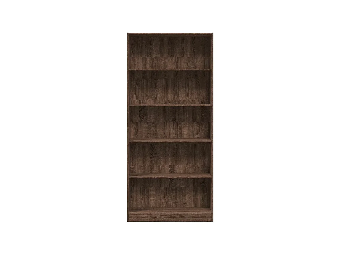 Bibliothèque chêne marron 80x24x176 bois d'ingénierie