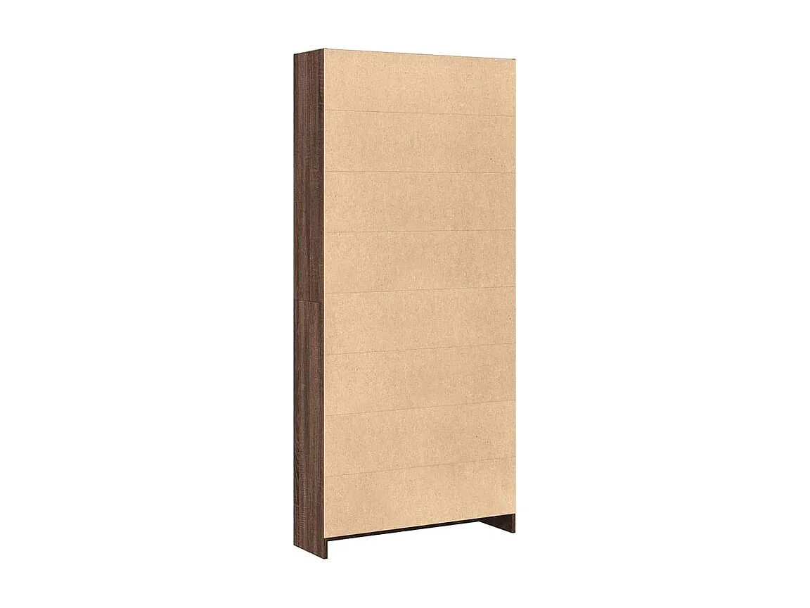 Bibliothèque chêne marron 80x24x176 bois d'ingénierie