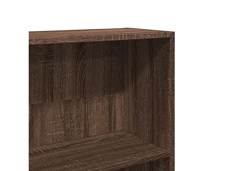 Bibliothèque chêne marron 80x24x176 bois d'ingénierie