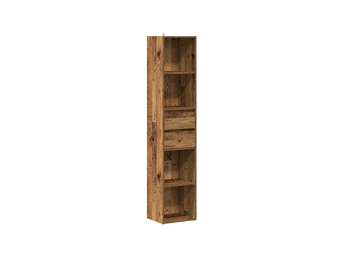 Bibliothèque vieux bois 36x30x171 bois d'ingénierie