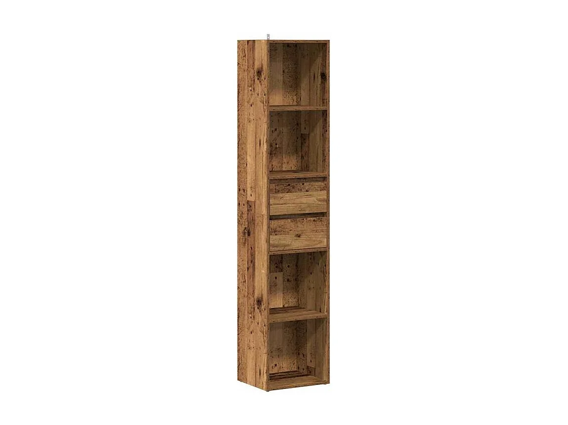 Bibliothèque vieux bois 36x30x171 bois d'ingénierie