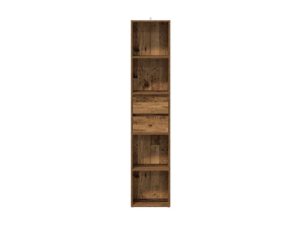 Bibliothèque vieux bois 36x30x171 bois d'ingénierie