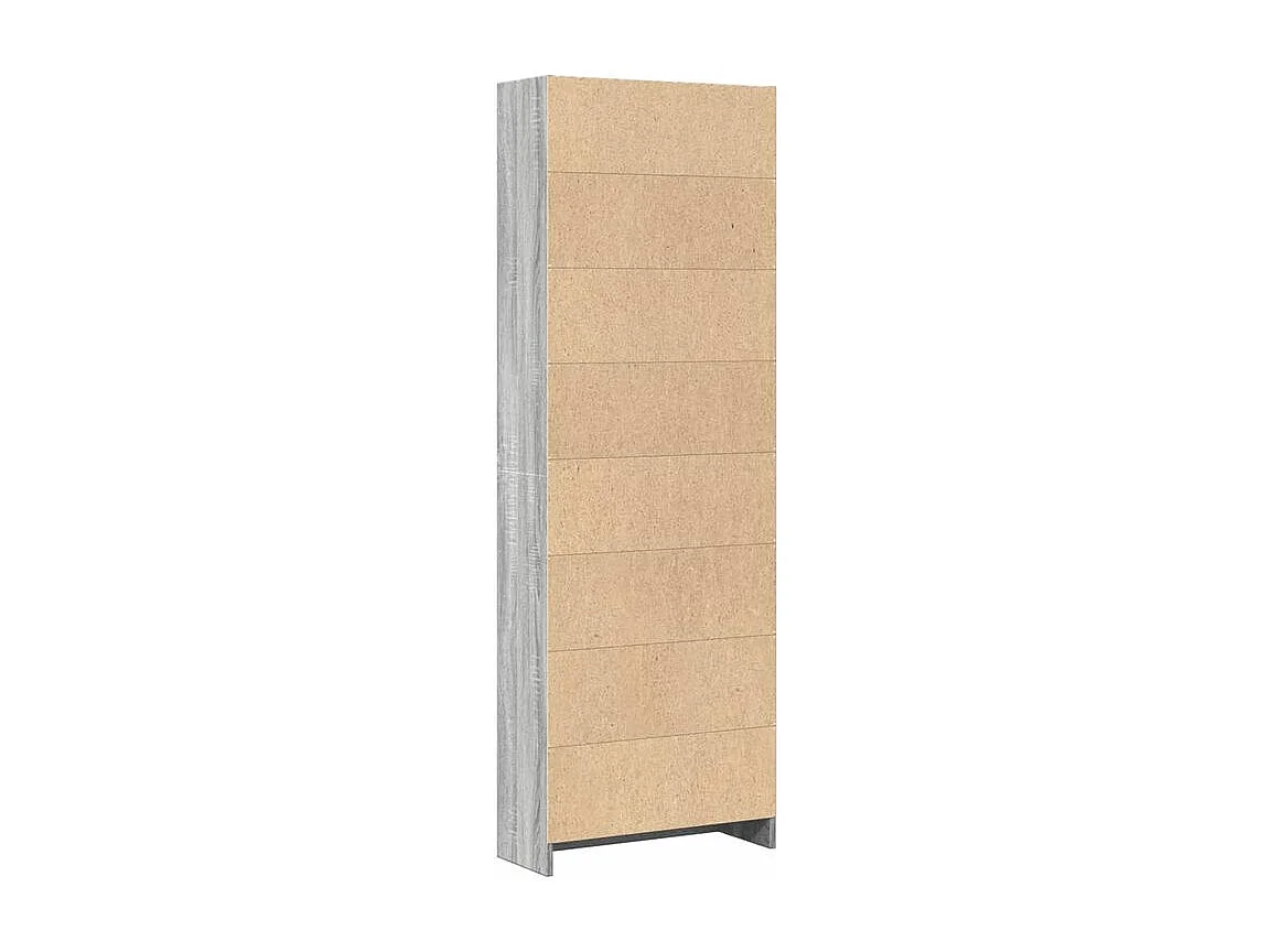 Bibliothèque sonoma gris 60x24x176 bois d'ingénierie