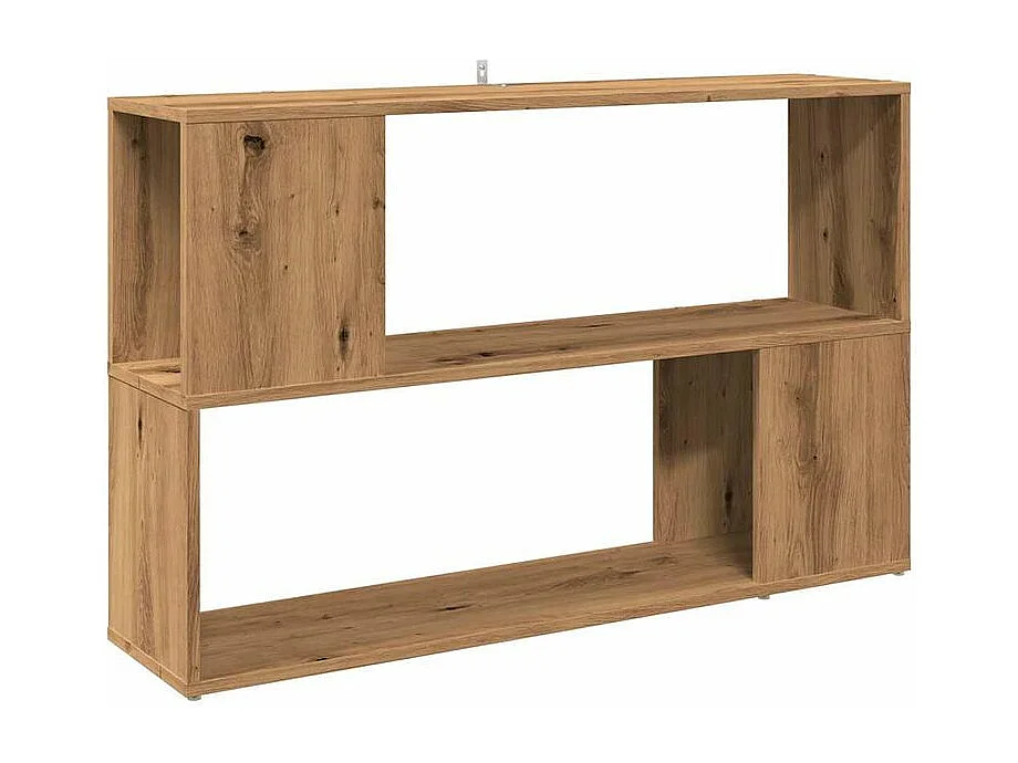 Bibliothèque chêne artisanal 100x24x63 bois d'ingénierie