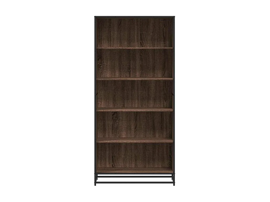 Bibliothèque chêne marron 80,5x35x170,5 bois d'ingénierie