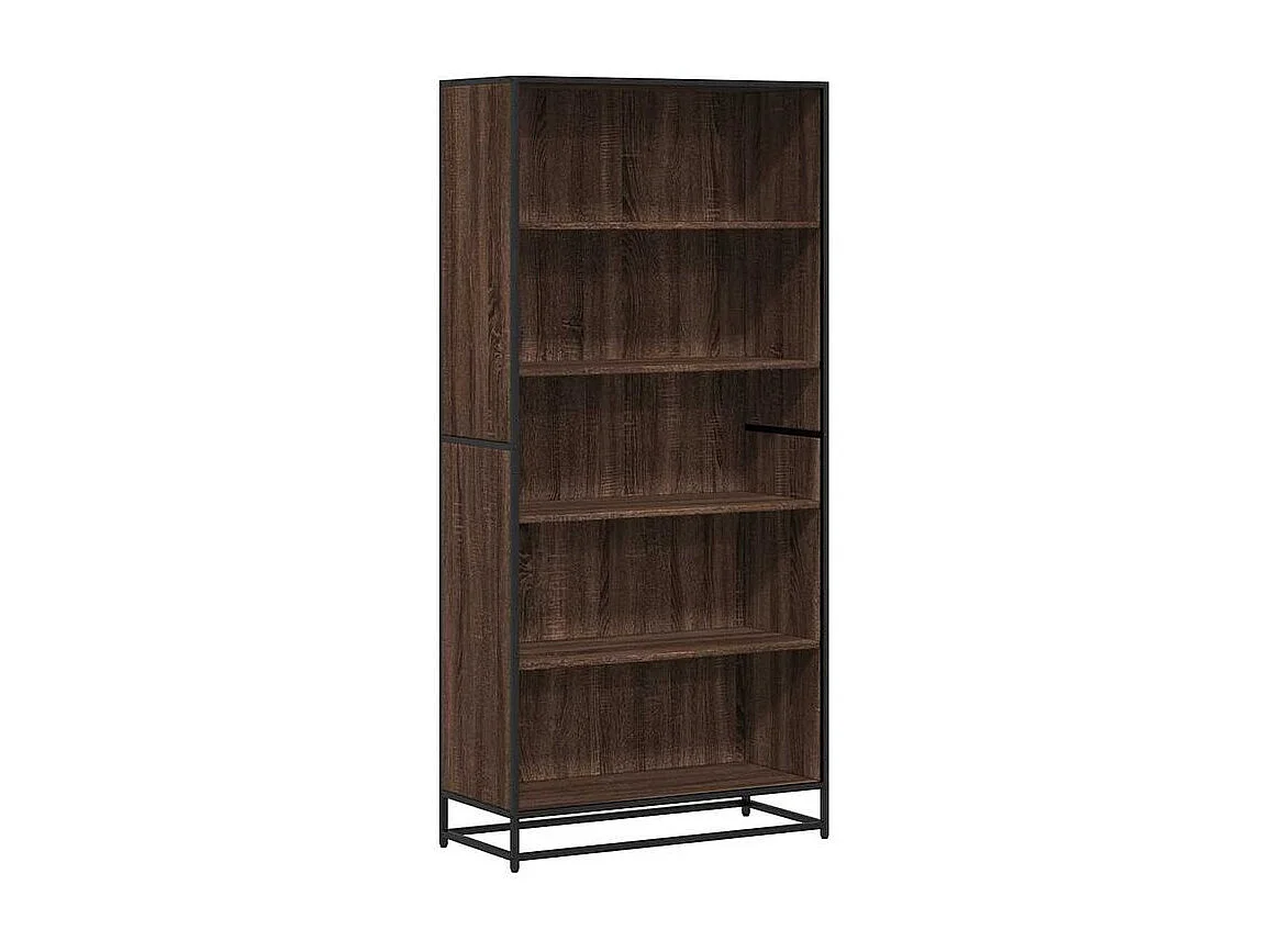 Bibliothèque chêne marron 80,5x35x170,5 bois d'ingénierie