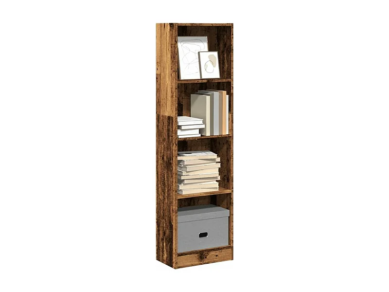 Bibliothèque vieux bois 40x24x143 bois d'ingénierie