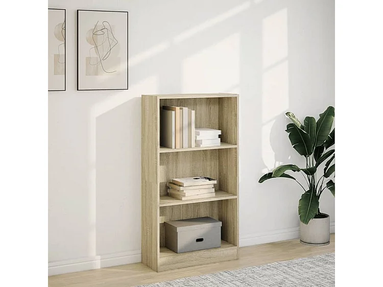 Bibliothèque chêne sonoma 60x24x109 bois d'ingénierie