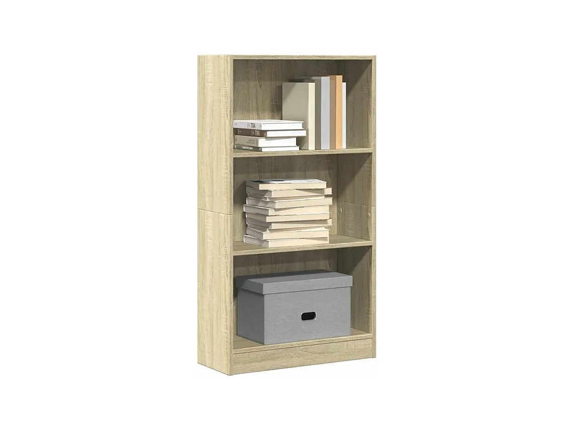 Bibliothèque chêne sonoma 60x24x109 bois d'ingénierie