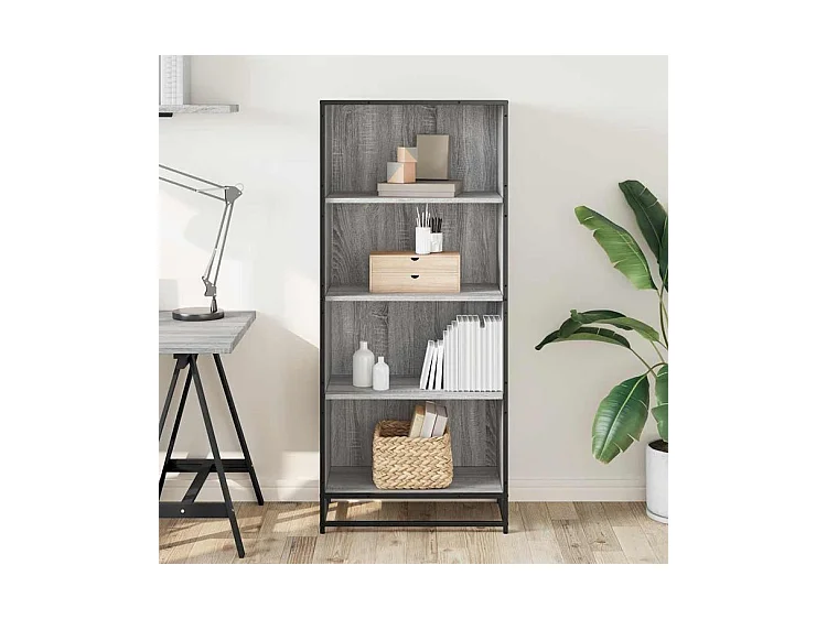 Bibliothèque sonoma gris 60x35x139 bois d'ingénierie
