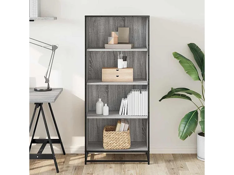 Bibliothèque sonoma gris 60x35x139 bois d'ingénierie