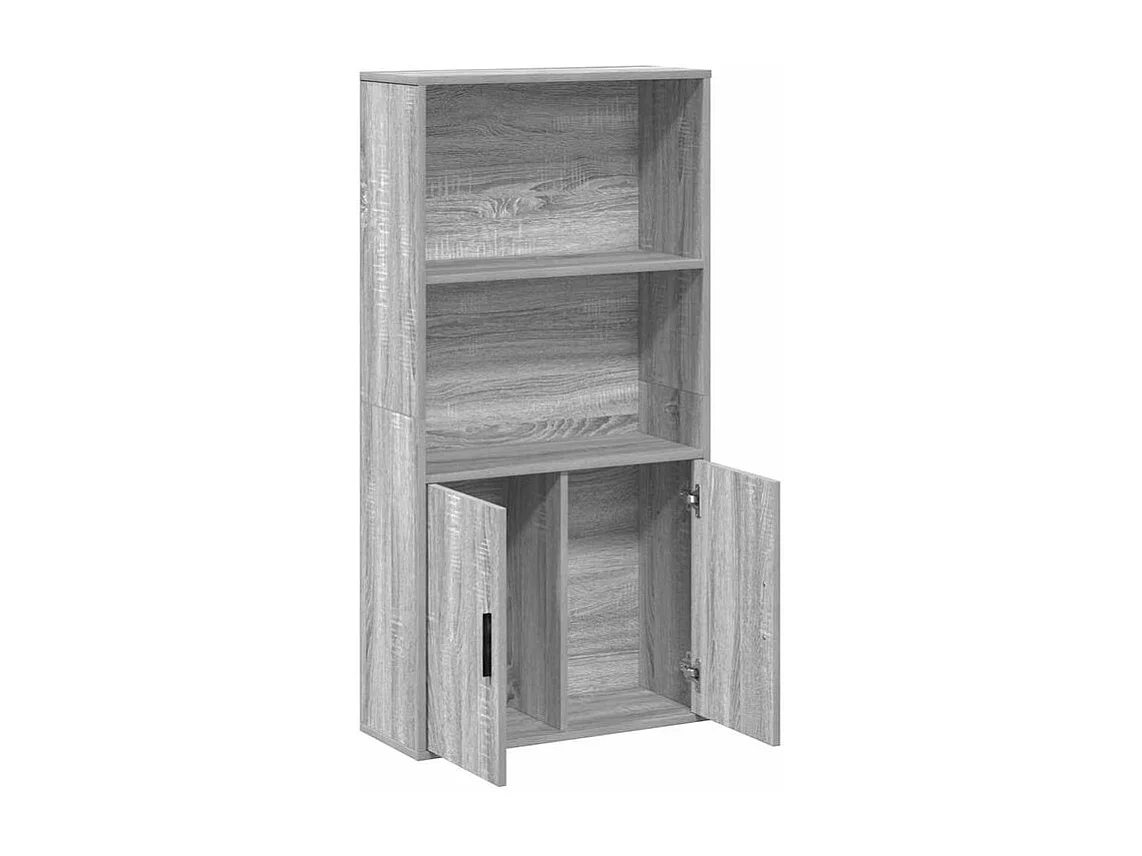 Bibliothèque sonoma gris 60x24x120 bois d'ingénierie